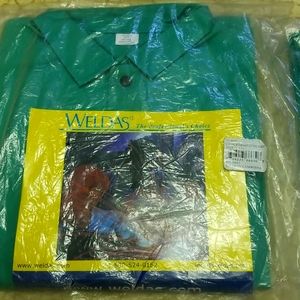 WELDAS Flame retardant cotton jacket. Green. XXXL 30". NIB